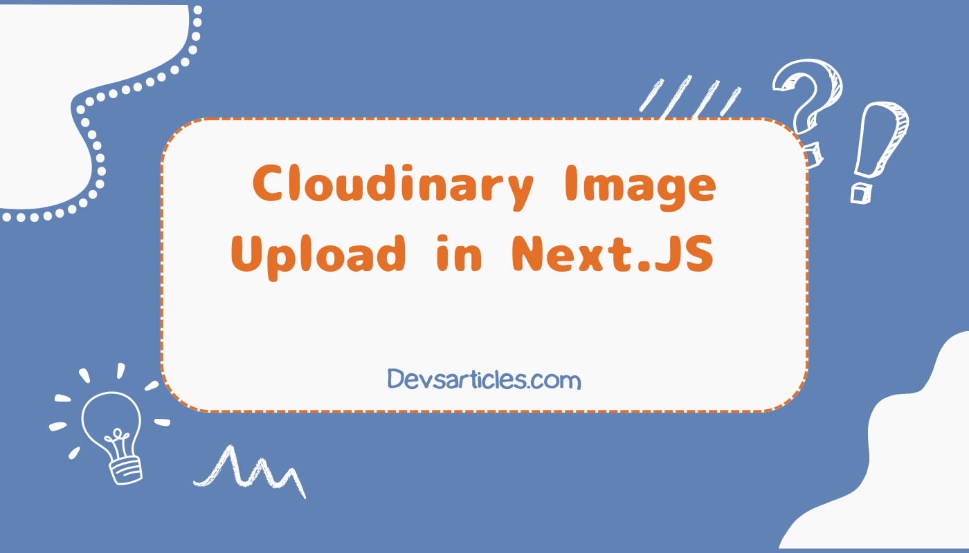 cloudinary image upload in nextjs