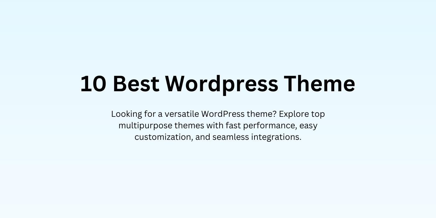 Best Wordpress theme